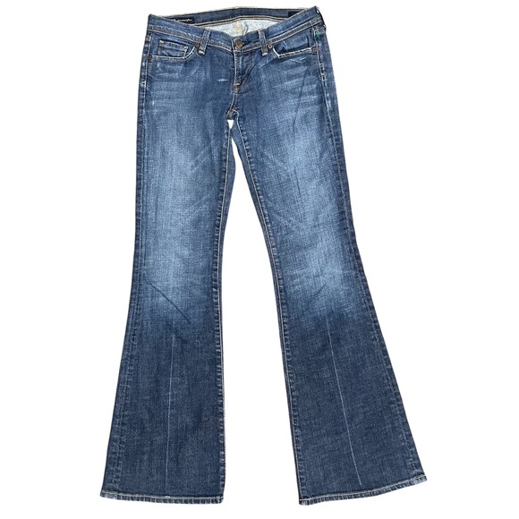 Citizens of Humanity Low Waist Flare Jeans Size 29 Dark Wash Denim - Picture 1 of 10